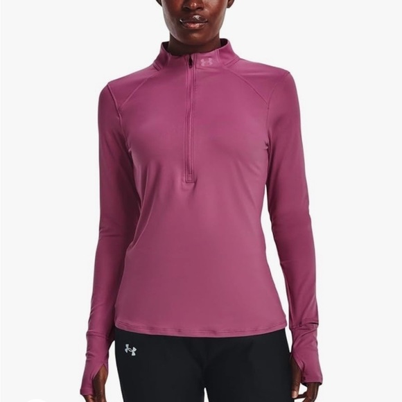 Under Armour Tops - Under Armour Women's Qlifier Run 2 Half Zip Running Pink Jacket L